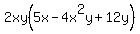 2xy%285x-4x%5E2y%2B12y%29