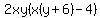 2xy%28x%28y%2B6%29-4%29