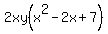 2xy%28x%5E2-2x%2B7%29