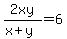 2xy%2F%28x%2By%29+=6
