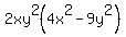 2xy%5E2%284x%5E2+-+9y%5E2%29