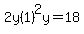2y%281%29%5E2y=18
