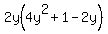2y%284y%5E2%2B1-2y%29