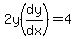 2y%28dy%2Fdx%29+=+4