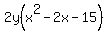 2y%28x%5E2-2x-15%29