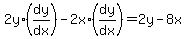 2y%2A%28dy%2Fdx%29+-+2x%2A%28dy%2Fdx%29+=+2y-8x
