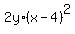 2y%2A%28x-4%29%5E2+