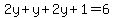 2y%2B+y+%2B+2y+%2B+1=+6