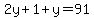 2y%2B1%2By=91