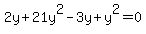 2y%2B21y%5E2-3y%2By%5E2=0