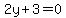 2y%2B3=0