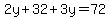 2y%2B32%2B3y=72