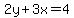 2y%2B3x=4