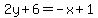 2y%2B6=-x%2B1