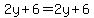 2y%2B6=2y%2B6