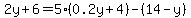 2y%2B6=5%280.2y%2B4%29-%2814-y%29