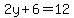 2y%2B6+=+12