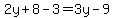 2y%2B8-3=3y-9
