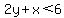 2y%2Bx%3C6