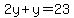 2y%2By=23