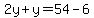 2y%2By=54-6