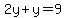 2y%2By=9