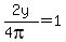 2y%2F%284pi%29=1
