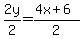 2y%2F2=%284x%2B6%29%2F2