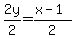 2y%2F2=%28x-1%29%2F2