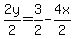 2y%2F2=3%2F2-4x%2F2