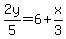 2y%2F5=6%2Bx%2F3