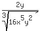 2y%2Froot%283%2C16x%5E5y%5E2%29
