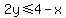 2y%3C=4-x