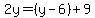 2y=%28y-6%29%2B9