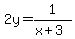 2y=+1%2F%28x%2B3%29+