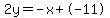 2y=-x%2B-11
