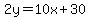 2y=10x%2B30
