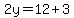 \"2y=12%2B3\"