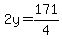 2y=171%2F4