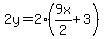 2y=2%289x%2F2%2B3%29
