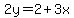 2y=2%2B3x+