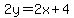 2y=2x%2B4