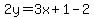 2y=3x%2B1-2