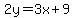 2y=3x%2B9