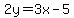 2y=3x-5