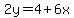 2y=4%2B6x