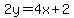 2y=4x%2B2