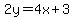 2y=4x%2B3