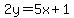 2y=5x%2B1