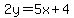 2y=5x%2B4